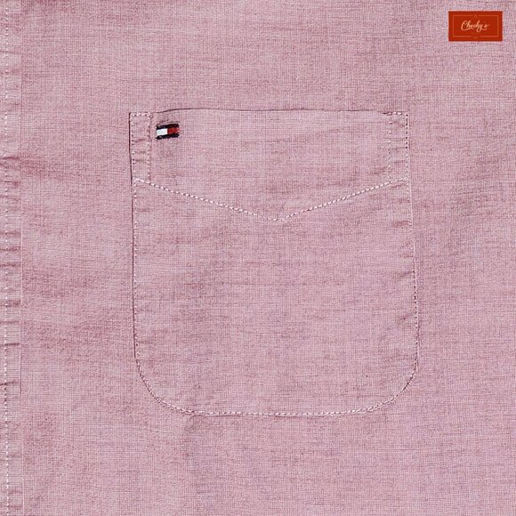 Tommy Hilfiger Long Sleeve Red Button Down Shirt Classic Fit Sz XL(ID50) - Picture 4 of 5